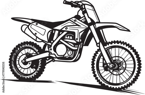 Dirt Bike Rush Vector Logo Design for Adventure Trailblazing Thrills Dirt Bike Vector Icon