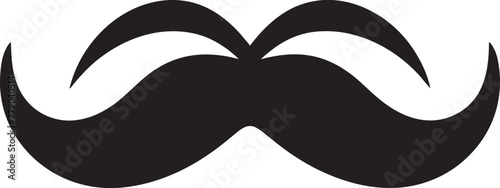 Retro Reverie Doodle Moustache Logo Artsy Appeal Moustache Vector Symbol