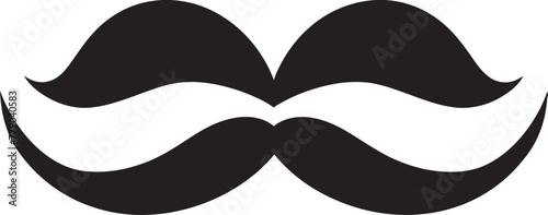 Vintage Vogue Moustache Vector Illustration Playful Panache Moustache Icon Concept
