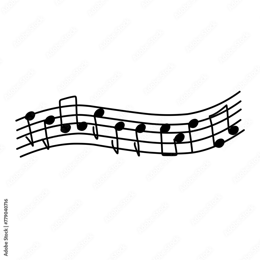 Music note design illustration