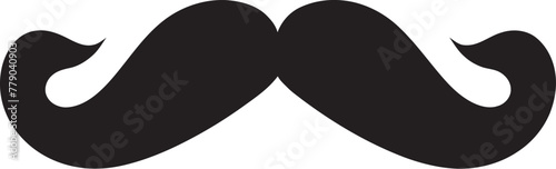 Cuadro en lienzo Playful Pizzazz Vibrant Doodle Moustache Icon in Vector Logo Funky Fresh Contemp
