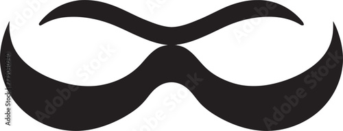 Stylish Sensation Sleek Doodle Moustache Emblem in Vector Logo Bold Brilliance Eye Catching Doodle Moustache Vector Logo Design