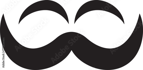 Retro Refinement Classic Doodle Moustache Emblem in Vector Logo Minimalist Mastery Clean Doodle Moustache Vector Logo Design