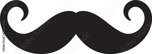 Playful Panache Vibrant Doodle Moustache Icon in Vector Logo Funky Fresh Contemporary Doodle Moustache Emblem in Vector Logo