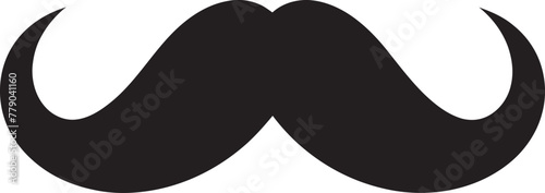 Retro Rendezvous Nostalgic Doodle Moustache Icon in Vector Logo Creative Complexity Intricate Doodle Moustache Vector Logo Design