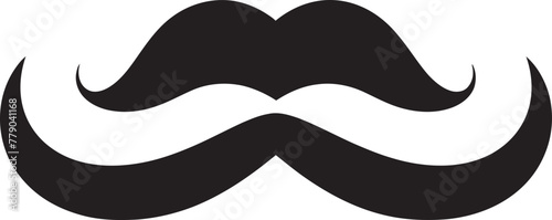 Vintage Vogue Retro Chic Doodle Moustache Vector Logo Design Playful Panache Vibrant Doodle Moustache Icon in Vector Logo
