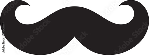 Retro Refinement Classic Doodle Moustache Emblem in Vector Logo Minimalist Mastery Clean Doodle Moustache Vector Logo Design