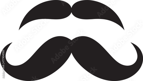 Elegant Endearment Sophisticated Doodle Moustache Vector Logo Design Retro Reverie Nostalgic Doodle Moustache Icon in Vector Logo