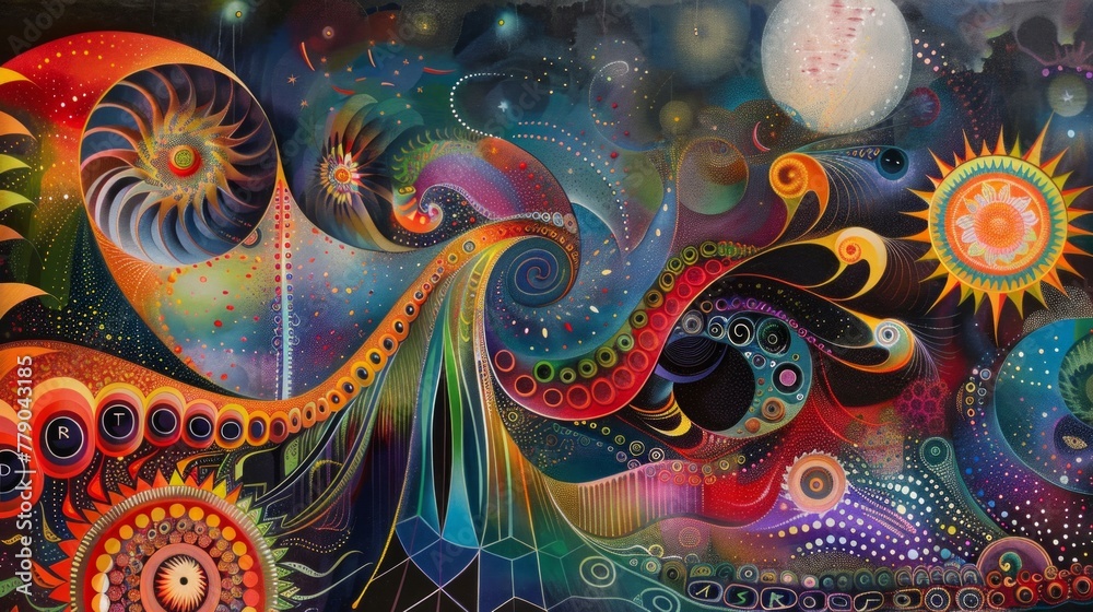 Psychedelic Astral Vortex Painting Psychedelic Astral Vortex Painting