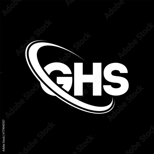 GHS logo. GHS letter. GHS letter logo design. Initials GHS logo linked with circle and uppercase monogram logo. GHS typography for technology, business and real estate brand.