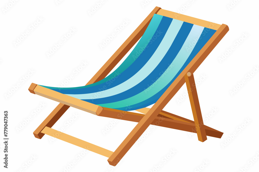  1 Beach chairs, with white background 