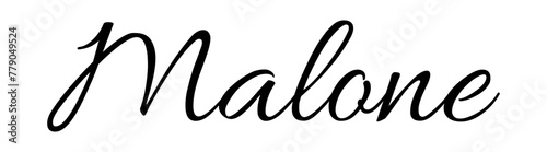 Malone - black color - name written - ideal for websites, presentations, greetings, banners, cards, t-shirt, sweatshirt, prints, cricut, silhouette, sublimation, tag
