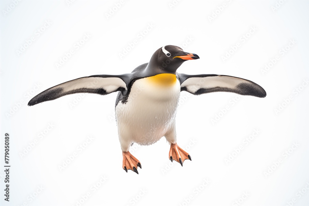 Obraz premium Penguin over isolated white background. Animal