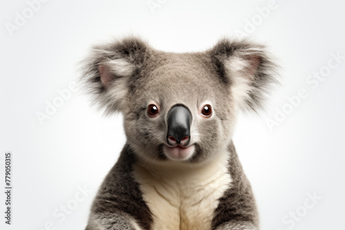Koala over isolated white background. Animal