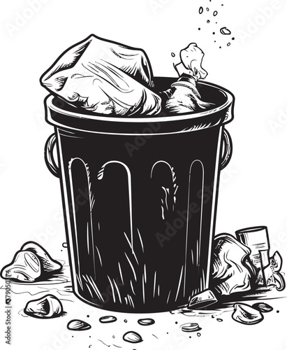 Rubbish Redemption Insignia Turning Trash into Treasures of Tomorrow Eco Essence Emblem Capturing the Essence of Environmental Responsibility