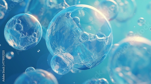 Wallpaper Mural Macro, water molecule navigating through an aquaporin, high clarity, in a dynamic, lifesustaining journey Torontodigital.ca