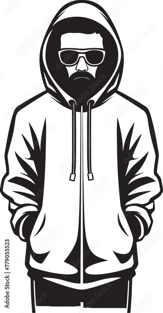 Noir Navigator Hooded and Glasses Clad Figure Vector Logo Design Dark Defender Man in Hood and Glasses Vector Logo Icon Noir Navigator Hooded and Glasses Clad Figure Vector Logo Design Dark Defender Man in Hood and Glasses Vector Logo Icon