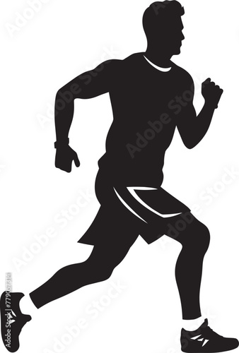 Jogging Journey Urban Man Running Vector Design Speed Sprinter Man Running Vector Logo Symbol