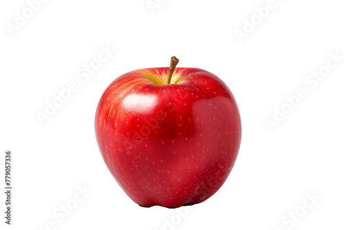 red apple on isolated chroma key background