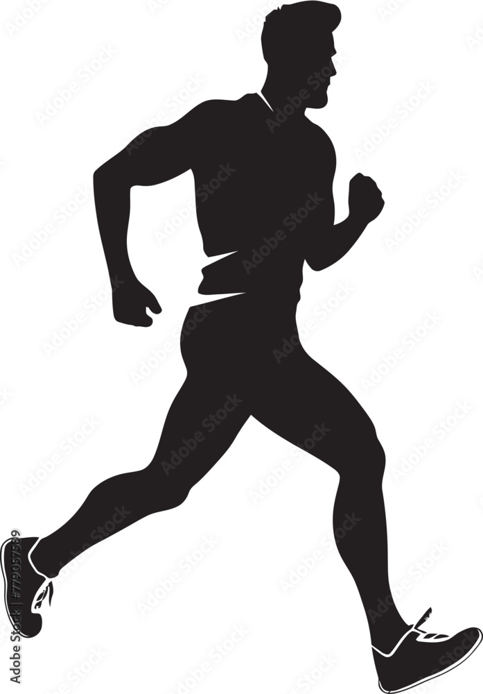 Trailblazing Tempo Man Running Vector Icon City Sprint Urban Man Running Vector Emblem Trailblazing Tempo Man Running Vector Icon City Sprint Urban Man Running Vector Emblem