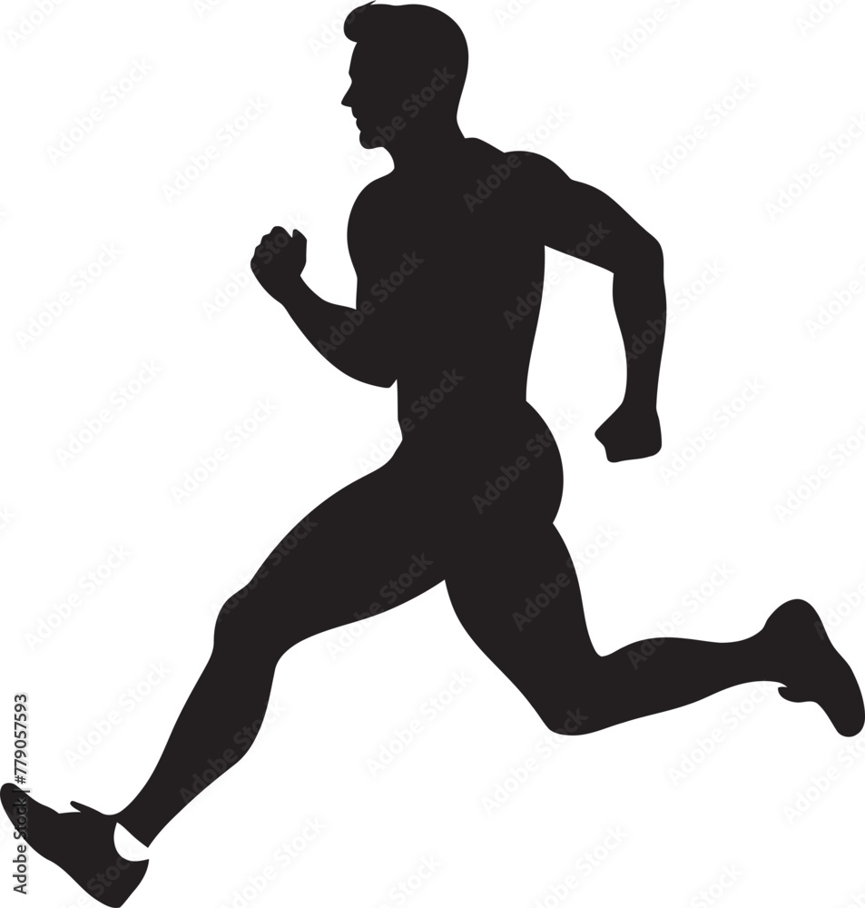 Urban Trek Jogging Man Vector Icon Speed Sprinter Man Running Vector Logo Design