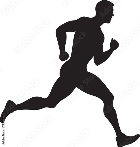 City Stride Urban Man Running Vector Emblem Design Runners Essence Man Running Vector Logo