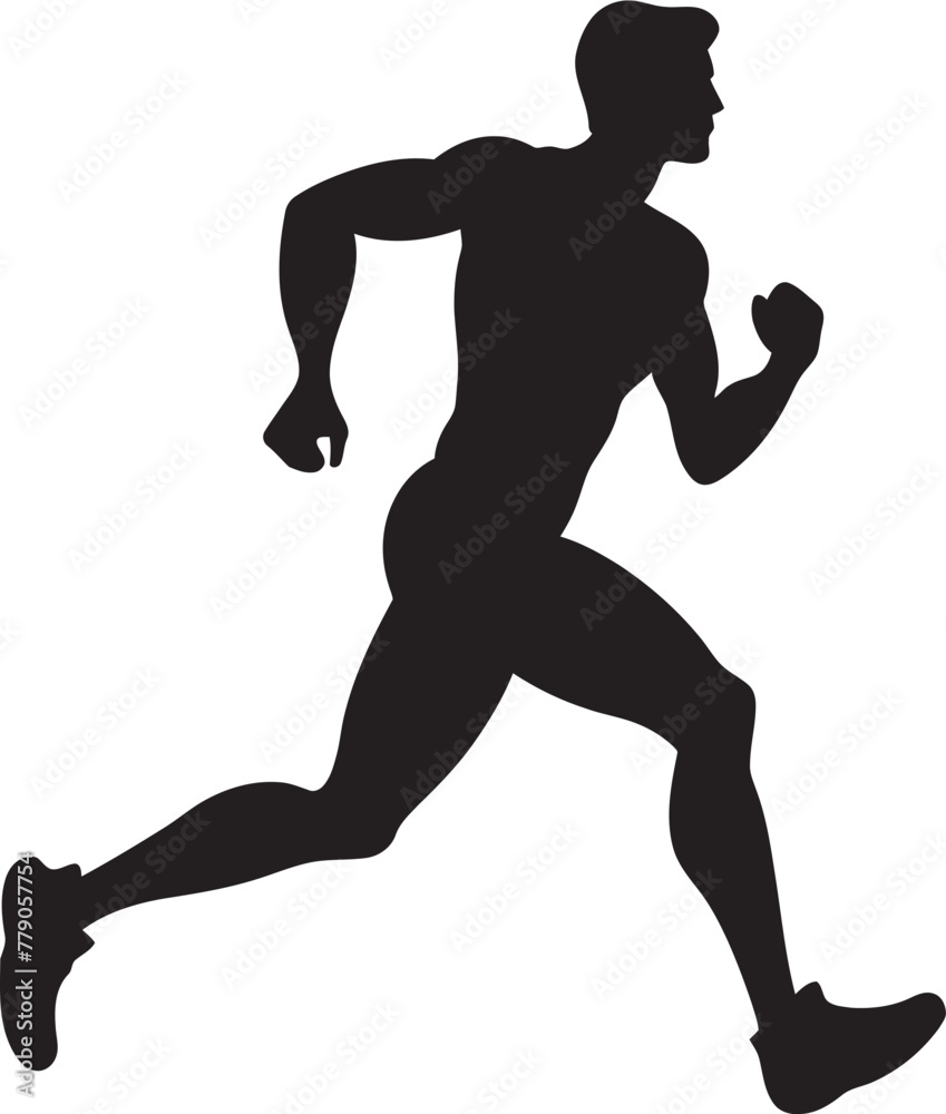 Fitness Pursuit Man Running Vector Logo Design Trailblazing Trek Man Running Vector Icon