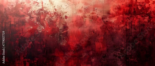 Gloomy Red Abyss: Eerie Textured Wall Art. Concept Eerie Textured Wall Art, Red Abyss, Gloomy Atmosphere