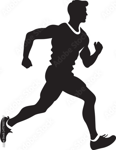 Fitness Focus Man Running Vector Logo Design Trailblazing Tempo Man Running Vector Icon