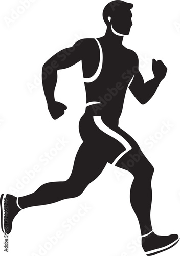 Fitness Pursuit Jogging Man Vector Logo Design Trailblazing Trek Man Running Vector Icon