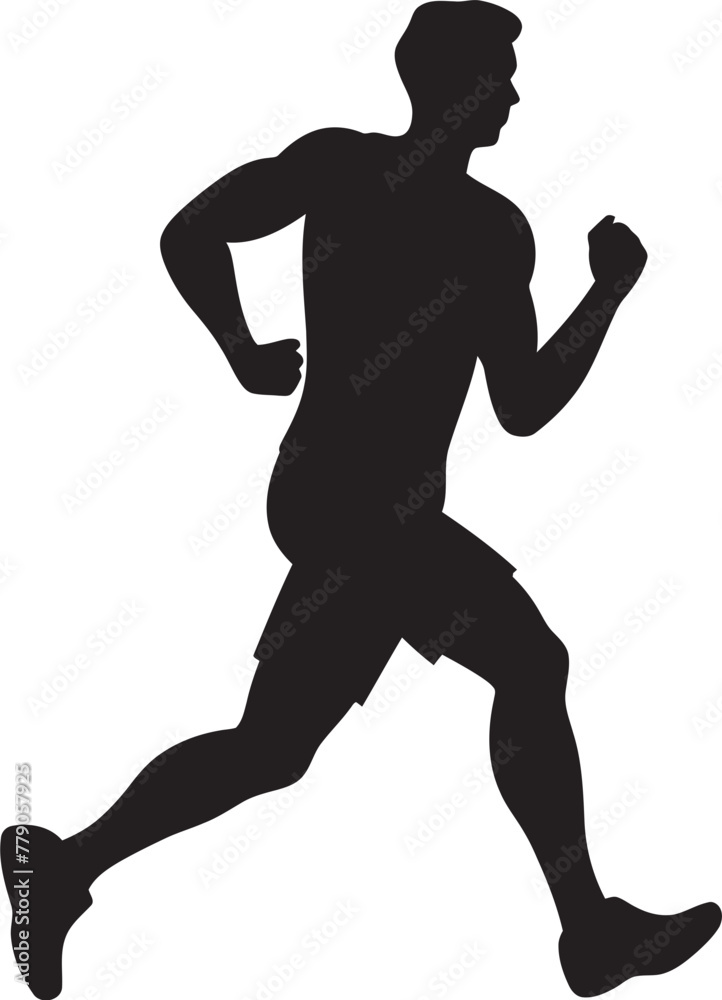 Obraz premium City Stride Urban Man Running Vector Logo Design Jogging Guru Man Running Vector Icon