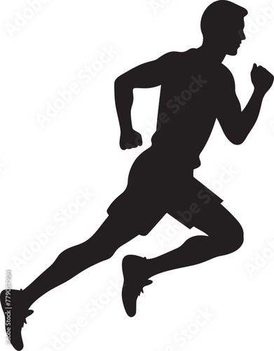 Trailblazing Tempo Man Running Vector Emblem City Stride Urban Man Running Vector Logo Design