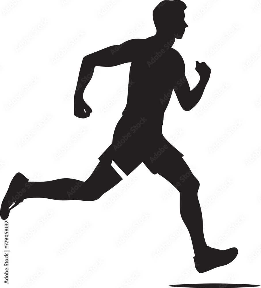 Jogging Journey Man Running Vector Icon Speed Dash Jogging Man Vector Emblem Jogging Journey Man Running Vector Icon Speed Dash Jogging Man Vector Emblem