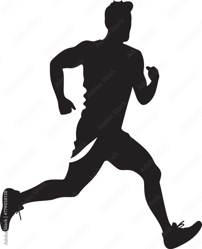 Speed Dash Jogging Man Vector Emblem Urban Sprint Man Running Vector Logo Design