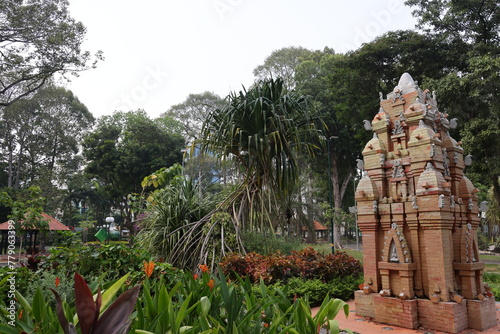 Photography Shrine in Saigon for buddhism in Vietnam on March 4, 2024