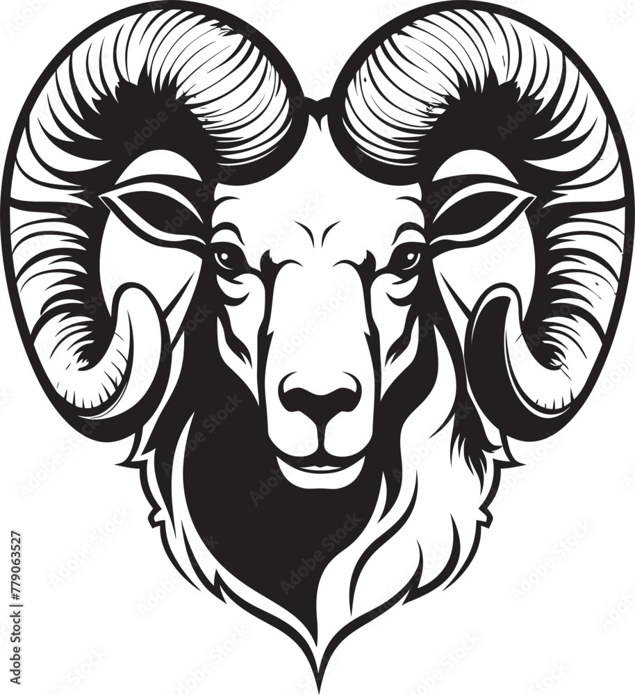 Nostalgic Nobility Vintage Ram Head Logo Vector Icon Ram Renaissance Vintage Logo Design with Ram Head Icon