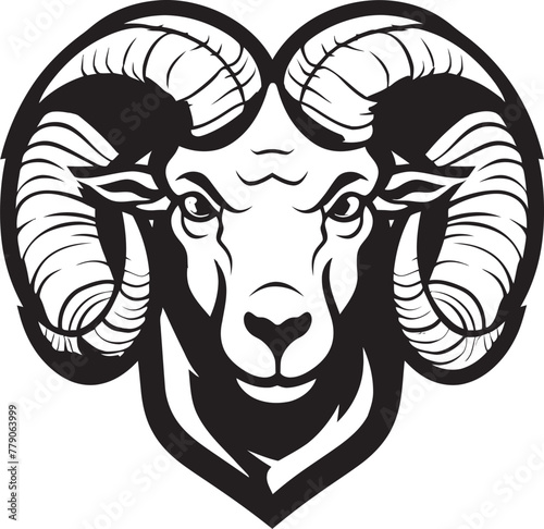 Retro Ram Vintage Logo Design with Ram Head Icon Classic Horns Ram Head Vintage Logo Vector Emblem
