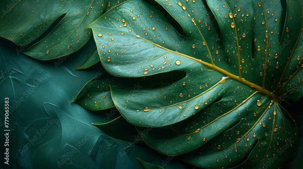 Green Leaf With Yellow Spots Green Leaf With Yellow Spots