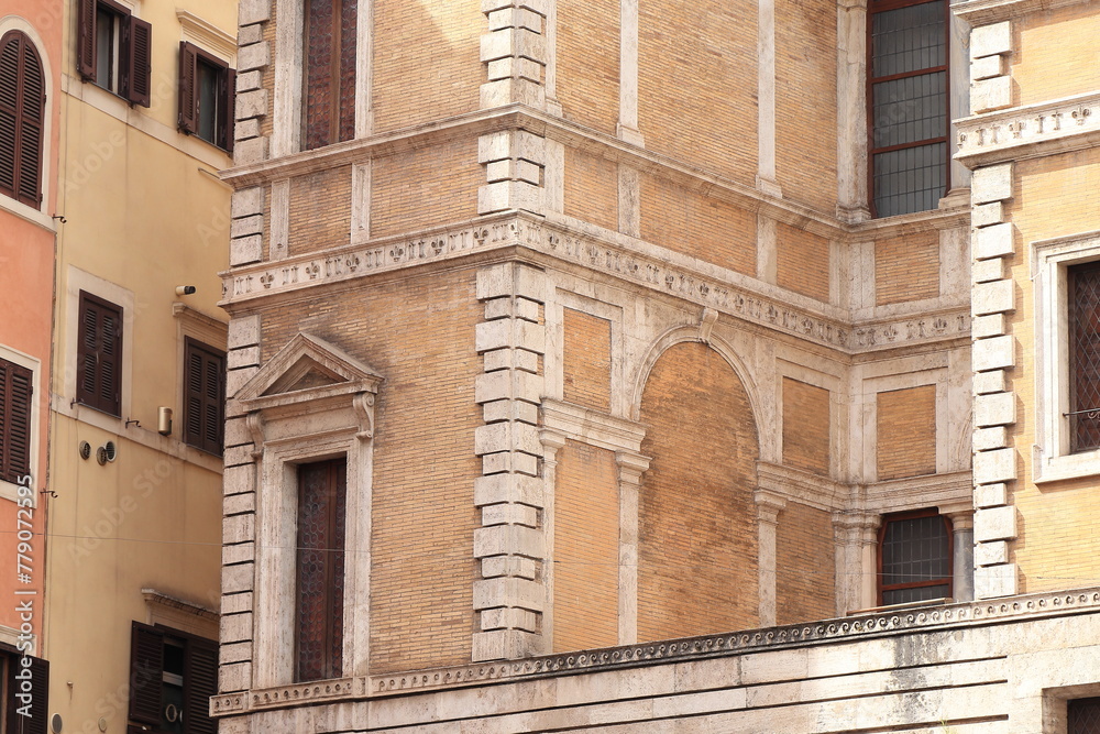 Ταπετσαρία Museo Baracco Building Exterior Detail in Rome, Italy