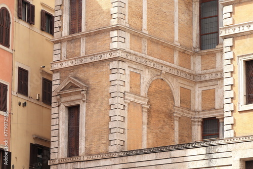 Photography Museo Baracco Building Exterior Detail in Rome, Italy