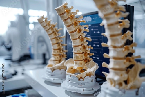 Innovations in treating bone ailments, showcased through the intricate human bone structure and medical tech