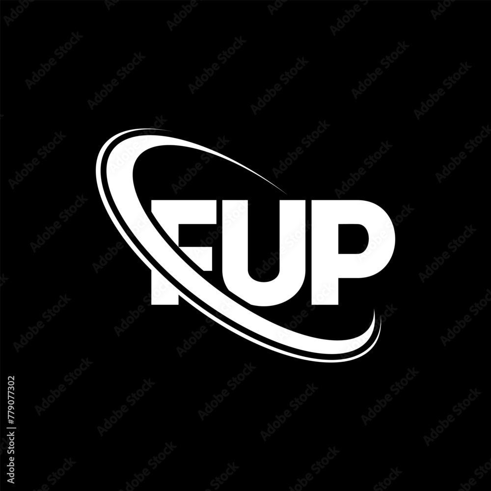 FUP logo. FUP letter. FUP letter logo design. Initials FUP logo linked with circle and uppercase monogram logo. FUP typography for technology, business and real estate brand.