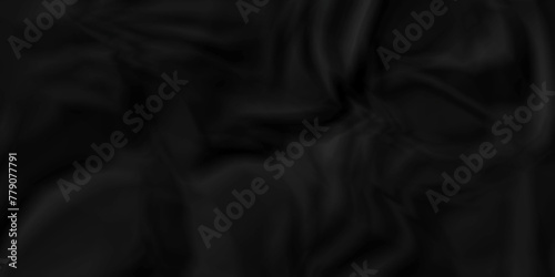 Dark black wrinkly backdrop paper background. panorama grunge wrinkly paper texture background  crumpled pattern texture. black paper crumpled texture. black fabric crushed textured crumpled.