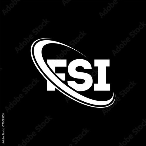 FSI logo. FSI letter. FSI letter logo design. Initials FSI logo linked with circle and uppercase monogram logo. FSI typography for technology, business and real estate brand.