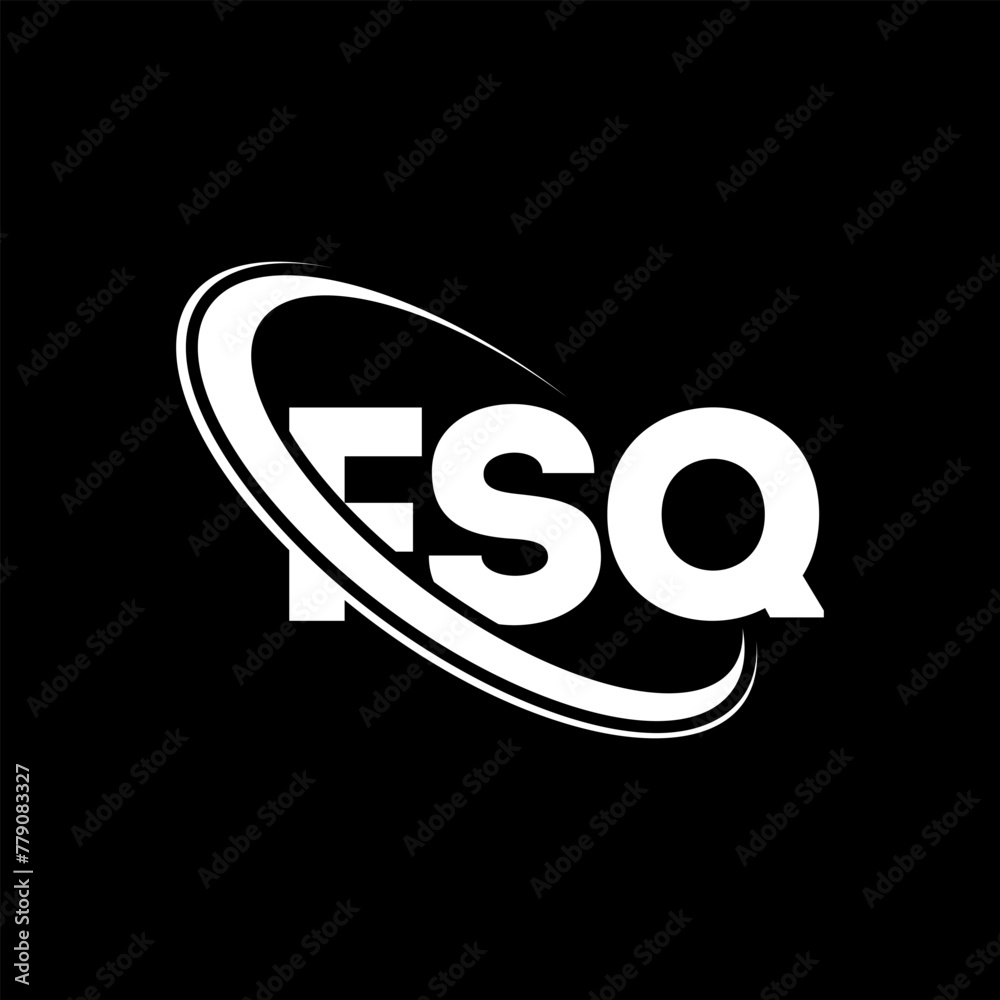 FSQ logo. FSQ letter. FSQ letter logo design. Initials FSQ logo linked with circle and uppercase monogram logo. FSQ typography for technology, business and real estate brand.