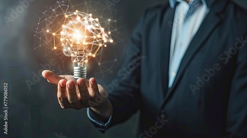 Brain and light bulb.Creativity and innovative. Idea and innovation concept