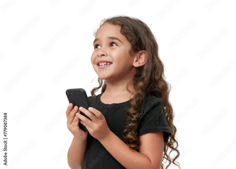 Happy Young Girl with Smartphone Happy Young Girl with Smartphone