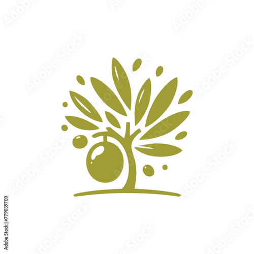 Olive oil logo vector.Olive oil Logo Design Template