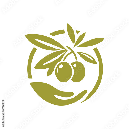 Olive oil logo vector.Olive oil Logo Design Template