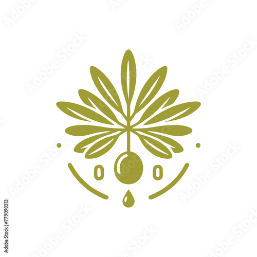 Olive oil logo vector.Olive oil Logo Design Template